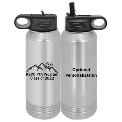 RSCCPTA22 Personalized  -  Custom 30 oz. Silver Stainless Steel Vacuum Insulated Water Bottle Thumbnail