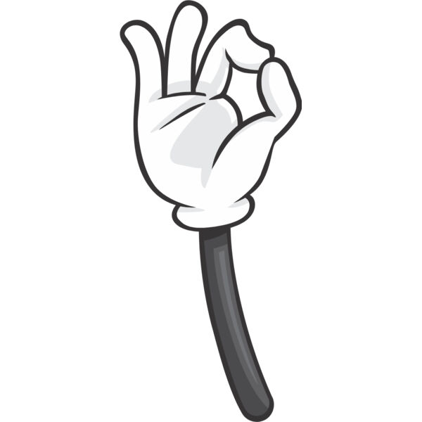 Cartoon Hand Okay Sign 1 Thumbnail
