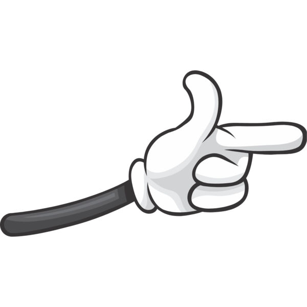 Cartoon Hand Pointing Finger 2 Thumbnail