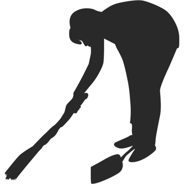 Housekeeper Sweeping Broom Silhouette 5 Thumbnail
