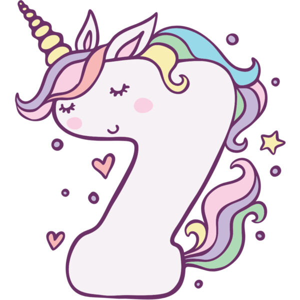 Seven Birthday Unicorn Number 1 Thumbnail